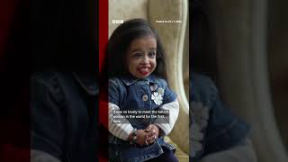 Rumeysa Geligo a researcher from Turkey who is 7ft 07 met Jyoti Amge an actor from India  BBC [upl. by Rajiv]