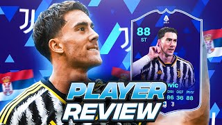 88 POTM VLAHOVIC SBC PLAYER REVIEW  SERIE A PLAYER OF THE MONTH  FC 24 Ultimate Team [upl. by Enial]