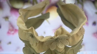 How to Make Scrunchies Hairband for Girls DIY Homemade Hairband easy tutorial [upl. by Philippe]