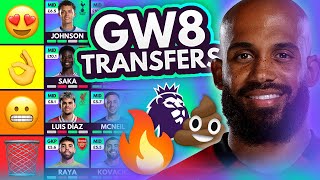 FPL GW8 BEST TRANSFERS  Transfer Tier List for Gameweek 8 🕵️  Fantasy Premier League 202425 [upl. by Helena543]