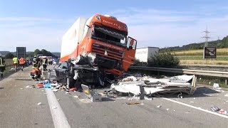 18082016  Tödlicher Unfall auf der A 61 bei Koblenz [upl. by Nahte587]