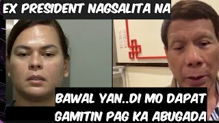 duterte nagbigay ng pahayag kay Sarah huwag maging abogado bawal sa vice presidente Bbm marcos Liza [upl. by Swirsky]