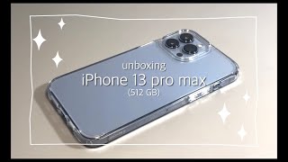 unboxing  iPhone 13 Pro Max  sierra blue 512 GB [upl. by Walley]