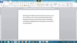Dragon Professional Individual Feature Demo What Can I say [upl. by Teri]