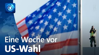 Trump gegen Harris Wahlkampfendspurt in den USA [upl. by Leirol]