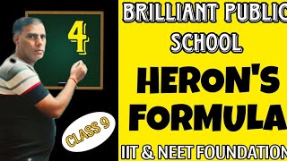 CLASS 9 HERONS FORMULA4 [upl. by Ynes]