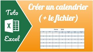 Comment créer un calendrier avec Excel   fichier à télécharger [upl. by Olnee563]