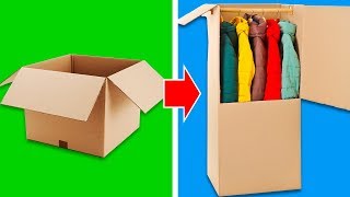 18 COOL WAYS TO REPURPOSE CARDBOARD BOXES [upl. by Prima]