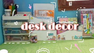 Desk Decor  ASMR  Decorate the study table  desk organizer [upl. by Ruelu854]