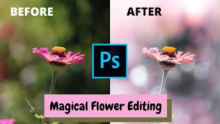 How to edit Soft amp Dreamy flowers Aesthetic color grading for Macro Photography Photoshop Tutorial [upl. by Rehc]