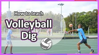 Pairs Diggingpassing grade 36  Teach Volleyball Skills [upl. by Cyprian]