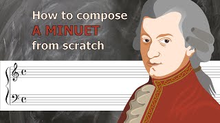 Watch me WRITE A MINUET  Recomposing Mozarts K 1 in less than 5 MIN 2020 [upl. by Nissie]