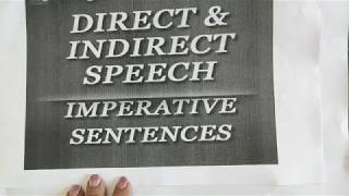 Imperative sentences  Examples  Direct amp Indirect speech  English grammar [upl. by Fawna594]