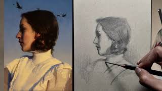 Freehand Portrait sketching  Timelapse portrait [upl. by Calvin]