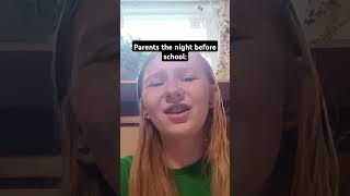 POV Parents the night before school  Credit to  iAmJordi shorts sleep teens funny school [upl. by Morissa]