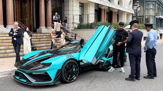 Le MANSORY the CRAZIEST Ford GT vs Rimac Nevera the Fastest Car in the WORLD driving in Monaco [upl. by Nuyh863]