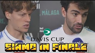 🎾COPPA DAVIS 🎾 INTERVISTA A SINNER E BERRETTINI SIAMO IN FINALE 🥎 [upl. by Eillek]