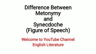 Difference between Synecdoche and Metonymy explained in UrduHindi [upl. by Aizahs53]