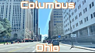 Columbus Ohio  Downtown Drive Through Ohio’s Capital [upl. by Alsi]