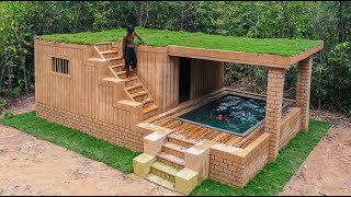 Building Jungle Villa and Swimming Pool With Décor Private Living Room [upl. by Nothgiel]