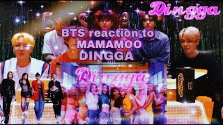 BTS reaction to MAMAMOO DINGGA [upl. by Nolek521]