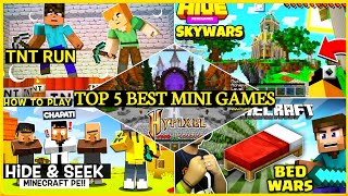 Top 5 Best Mini Games For Minecraft Pe  Best Mini Games For Minecraft  Minecraft Mini Games  2021 [upl. by Sualkin707]