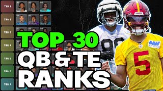 Top 30 QuarterBack amp Tight End Dynasty Rankings [upl. by Gewirtz309]