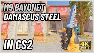 ★ CS2 M9 Bayonet Damascus Steel  CS2 Knife InGame Showcase 4K [upl. by Adnaloj]