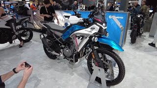 2024 CFMOTO 450 MT FIRST IMPRESSION AT EICMA 2023  BETTER THAN YAMAHA TENERE 700 amp HONDA NX500 [upl. by Nnaasil]