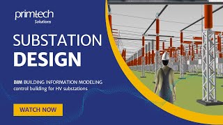 Substation design BIM  Building Information Modeling  control building for HV substations [upl. by Callahan]