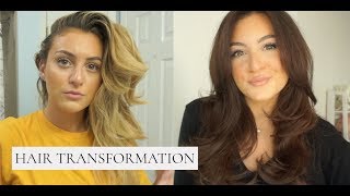 the CORRECT way to dye you hair BRUNETTE from BLONDE AT HOME TRANSFORMATION GREAT FOR QUARANTINE [upl. by Ardnaed]