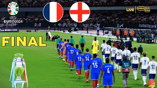 France vs England  Final UEFA Euro 2024  Mbappe vs Kane  Full Match All Goals  PES Gameplay [upl. by Karlie]