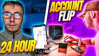 24 HOUR FOREX ACCOUNT FLIP  INSANE [upl. by Arbmat]