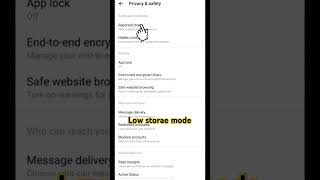 How to turn on low storage mode on messenger [upl. by Merkley]