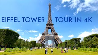 EIFFEL TOWER Paris France  Tour in 4K [upl. by Drahser490]