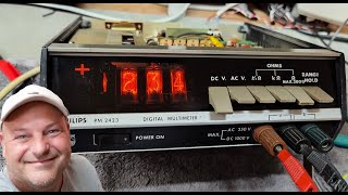 Philips PM2423 Digital Multimeter Nixie 1971 test teardown [upl. by Sirad]