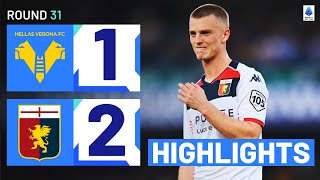 VERONAGENOA 12  HIGHLIGHTS  Gudmundsson grabs away win for the Grifone  Serie A 202324 [upl. by Asimaj]