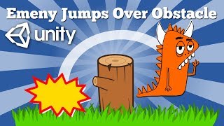 Unity 2D Tutorial About How To Make Enemy To Jump Over Obstacles Creating Very Simple AI For Game [upl. by Deron]