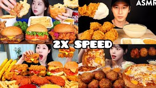 2× SPEED EATING SOUND  BEST KOREAN COMPILATION  ASMR MUKBANG  SPEED MUKBANG [upl. by Bluma]