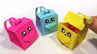 Оригами РЮКЗАЧОК из 1го листа Бумаги Поделки из бумаги I Easy Origami Paper School Bag [upl. by Analah]