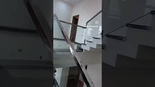 Glass railing works Varanasi shortsvideo construction ssrailing balconydecor machine railingss [upl. by Akcirred85]