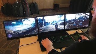 Insane gaming laptop with 3 SCREENS [upl. by Chapell]