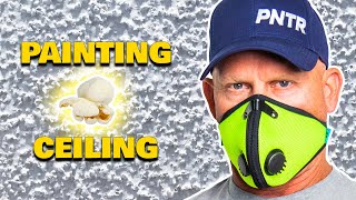 HOW TO PAINT ACOUSTIC CEILINGS How To Paint Popcorn Ceilings Ceiling Hacks [upl. by Rep]