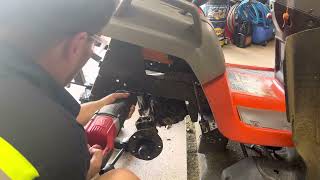 How to fix broken axle mounts for Husqvarna Lawn Tractors Simple fix for a HUGE problem [upl. by Andres]