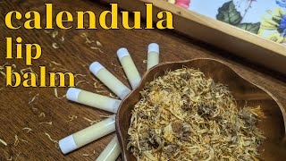 DIY Calendula Lip Balm [upl. by Marabelle]