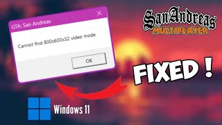 FIX Cannot Find 800x600x32 Video Mode No Commentary  GTA SA  SAMP  Samp  roleplay  FIX [upl. by Mensch166]