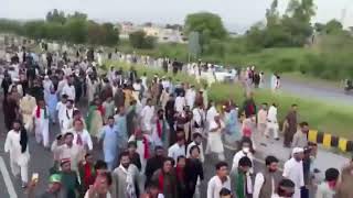 PTI protest in Rawalpindi Ali Amern Gandpur Lees [upl. by Noterb255]