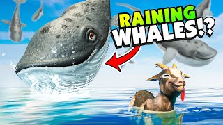 MAGIC Goat Makes it RAIN WHALES in New Goat Simulator REMASTERED [upl. by Lowe]