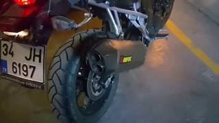 Suzuki DL1000A VStrom Akrapovic Slip On Sound [upl. by Teerprah]