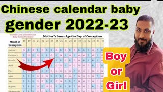 Gender before birth  Chinese calendar 202223 chini calendar [upl. by Nyroc]